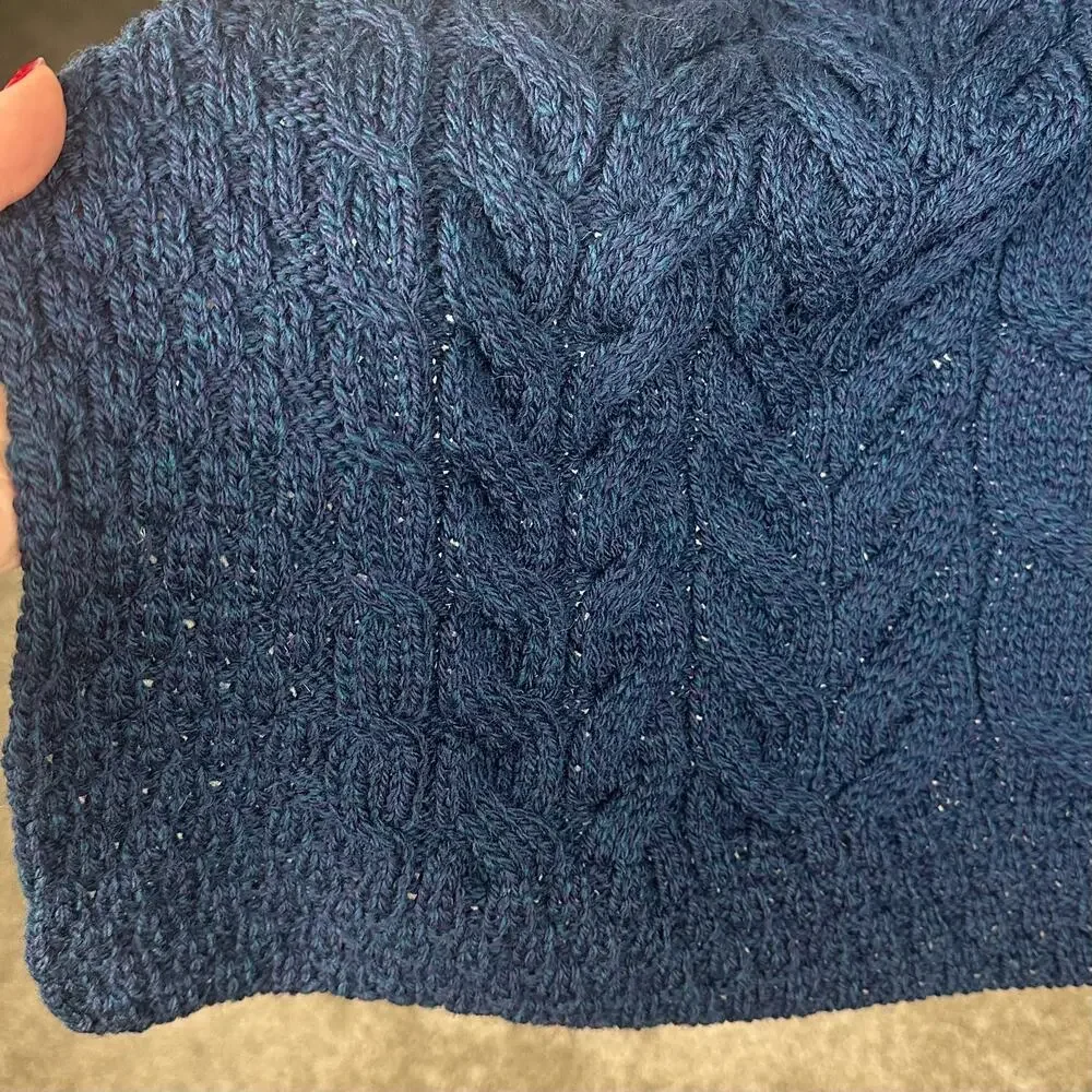 KILRONAN KNITWEAR Irish Wool Poncho Boho Bohemian Lagenlook One Size EUC - Picture 3 of 5